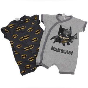 DC BATMAN H&M One-Piece Jumper Shorts Shirt Baby Boy Size 2-4 Months